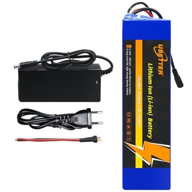 UBETTER 36V Ebike Lithium Akku, E-fscooter Akku mit BMS, 8AH 10AH 14AH 20AH Elektro-Fahrrad Batterie mit 2A Ladegerät für 0-1000W Elektrofahrrad Scooter Motor (36V 8Ah)