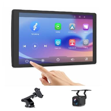 Eonon 8,95 Zoll Car Stereo mit Carplay & Android Auto, Touchscreen für Auto, Audio Receiver mit 1080P Rückfahrkamera, Bluetooth, Airplay, AUX, Bildschirm für alle Fahrzeuge P5