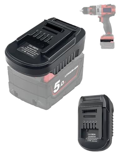 URUN Adapter Konverter für Dewalt für Milwaukee Akku Converter auf für Einhell Elektrowerkzeug, Batterie Adapter für Einhell Elektrowerkzeuge(DM18EIN Nur Adapter)