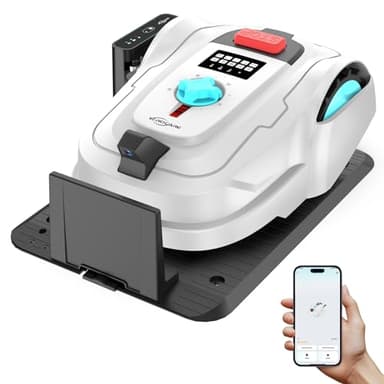 YARDCARE M800Plus Mähroboter ohne Begrenzungskabel Empf.800m², GPS-Positionierung+KI Vision Navigation, Automatische Rückkehr Ladestation+App, U-förmiger Schnitt, Präzise Hindernisvermeidung