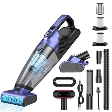 Vankarr Handstaubsauger Akku 17000Pa Handstaubsauger Kabellos Autostaubsauger Stark Mini Staubsauger Tragbarer Handsauger USB Auto Staubsauger Ohne Kabel