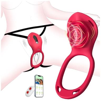 Sex Spielzeug für die Paare Frau Männer, BDSM Rose Vibration für Frauen, Vibratorensets für Frauen Klitoris mit Fernbedienung Leise, Penisring Vibrator App, Erotisches Sexspielzeug Sex Maschine Spiele
