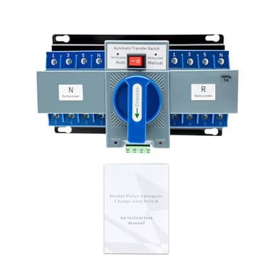 Shiyinge 63A 4P 220V Notstrom Umschalter Lastumschalter Power Automatischer Transferschalter Manual Doppeltransferschalter Leistungsschalter Notstromumschalter FüR Home Häuser öFfentlichen PläTze