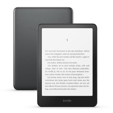 Amazon Kindle Paperwhite Signature Edition (32 GB) – Unser schnellster Kindle, mit Frontlicht mit automatischer Anpassung, kabellosem Aufladen und wochenlanger Akkulaufzeit – schwarz metallic