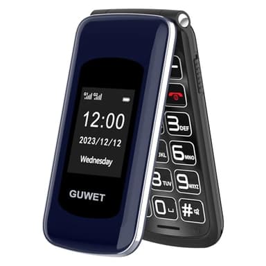 Guwet G739 Mobile Seniorenhandy ohne Vertrag, Dual SIM mit Notruftaste, Rentner Handy große Tasten, 1600 mAh Akku Lange Standby-Zeit Blau