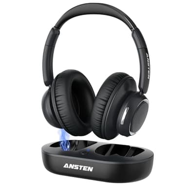 ANSTEN TV Kopfhörer Kabellos Senioren, NEU 2025 Funkkopfhörer Kabellos für TV, 35 Hrs Audio Spielzeit, Kabellose Kopfhörer für Fernseher mit mit Ladestation, Keine Audioverzögerung