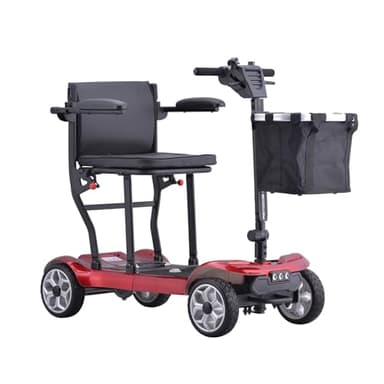 Elektromobil Klappbar für Senioren,30KM Stabiler Mobilitätsroller 4 Räder mit Pannensichere Reifen für All Gelände,Unterstützt 150KG,3 Jahre Garantie