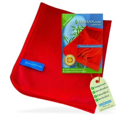 ELIMANN® XL Bambus Reinigungstuch Streifenfrei 60x40cm Effektive Reinigung ohne Putzmittel, ohne Kratzer & Fusseln, für Haushalt, Auto, Camping, Hochglanzküche, Glas, Duschkabine, Fenster, Edelstahl