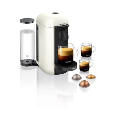 Nespresso Krups Vertuo Plus Kaffeekapselmaschine, automatische Kapselerkennung, Vertuo Maschine mit 1,1 l Wassertank, 5 Tassengrößen, weiß, XN9031