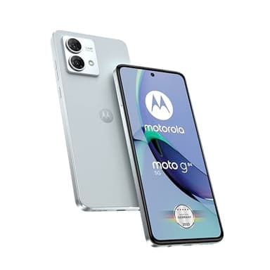 Motorola Mobility Moto g84 5G (6,5"-FHD+-Display, 50-MP-Dual-Kamera, 12/256 GB, 5000 mAh, Android 13) Marshmallow Blue (veganes Kunstleder), inkl. Schutzcover [Exklusiv bei Amazon]