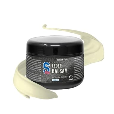 DR. WACK S100 Leder-Balsam 250 ml - Lederpflege mit Jojobaöl & Bienenwachs - Farbauffrischung Motorradbekleidung - Schutz vor Nässe & Alterung - Für Matt- & Glattleder - Hochwertige Motorradpflege