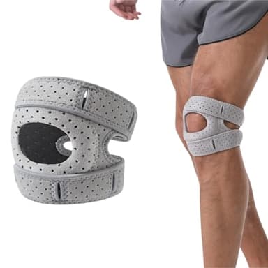 wellness kniebandage - Pain Relief Knee Braces Verstellbare Patella Knieschoner für Männer und Frauen mit seitlichen Stabilisatoren, ideal für Laufen und Sport