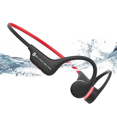 BADENBURG S3 Knochenschall Kopfhörer, Schwimmen Kopfhörer IP68 Wasserdicht,Bluetooth 5.3,Open Ear Sport Kopfhörer mit 32GB Speicher MP3,Perfekt zum Schwimmen,Laufen,Radfahren(Schwarz)