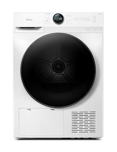 Midea MD20EH80WB-A3 Wärmepumpentrockner, 8 kg, Energieklasse C, UV Hygience, Knitterschutz, Sanfte Pflege, Auto Dry, Wollpflege, Auffrischen, Fernsteuerung,Startzeitvorwahl, Weiß