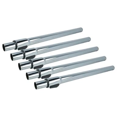 vhbw 5x Staubsaugerohr kompatibel mit Hitachi CV-300 P, CV-300, CV-3300, CV-3200, CV-400 eco Staubsauger - 32 mm Anschluss, 58-96 cm lang verchromt