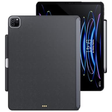 Case for iPad Pro 12.9 Inch 2018-2022 (3rd-6th Gen) iPad Air 13 Inch 2024(M2) / 2025(M3) with Pencil Holder, Slim Magnetic Case Compatible with Magic Keyboard & Smart Keyboard Folio, Protective Cover