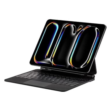 Seagtigau Magic Keyboard Case für iPad Pro 12,9 Zoll (3., 4., 5., 6. Generation) & iPad Air 13" (M3/M2, 2025/2024), magnetische Tastaturhülle mit Multi-Touch Trackpad, beleuchtet, QWERTZ (Schwarz)