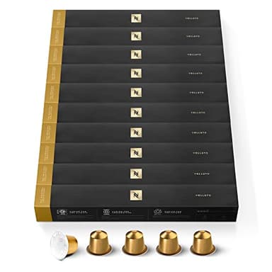 NESPRESSO ORIGINAL Volluto, Espresso mit mittlerer Röstung, Kompatibel mit ORIGINAL Kaffeemaschinen, Kapsel Set aus 100 Kaffeekapseln
