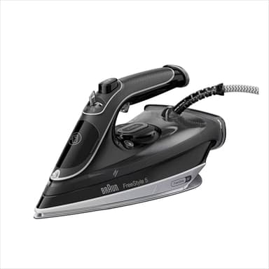 Braun FreeStyle 5 Dampfbügeleisen SI 5188 BK – Bügeleisen mit FreeGlide 3D Bügelsohle, Vertikaldampf, 2800 Watt, Dampfstoß 220 g/min, 330 ml Wassertank, schwarz