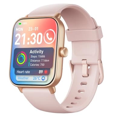 Smartwatch Damen mit Telefonfunktion,1.8" Uhren Damen mit Herzfrequenz SpO2 Stress Schlafmonitor,Alexa Integriert Watch,110 Sportmodi Fitness Tracker,IP68 Wasserdichte Sport Armbanduhr für Android iOS