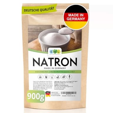 Natron Pulver, Baking Soda 900g, Deutsche Herstellung u. Abfüllung, Hochreine Lebensmittelqualität