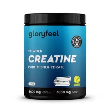 Creatin Monohydrat 500g (Creapure®) - 99,99% reines Mikronisiertes Pulver - 146 Portionen Kreatin Monohydrat - Premium Rohstoff aus Deutschland - Laborgeprüft in Deutschland hergestellt