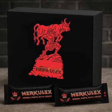 HerkulEX Natürliches Potenzmittel Extra Macun Strong for Active Men Instant Effect - 12 Bags x 12 g | Prescription Free | High Dose with Ginseng, Gingko Biloba, Vitamin D, Honey