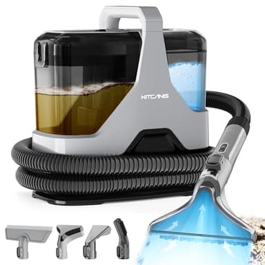 Kitcanis Nasssauger Polsterreiniger Waschsauger Gerät - 600W 78dB Teppichreiniger Gerät mit 4 Düse Fleckenbürste für Teppich, Sofa, Vorleger, Polster, Treppen, Auto, Tierhaare