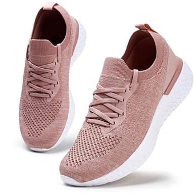 HKR Damen Walkingschuhe Turnschuhe Laufschuhe Sportschuhe Fitness Sneakers Trainers für Running Outdoor Schuhe Pink 38 EU