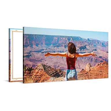 PICANOVA – Ihr Foto auf Leinwand 60x30 cm – Premium Fotoleinwand – Ihr Eigenes Bild auf Leinwand als Personalisierte Wanddeko – Wandbild mit Wunschmotiv – Leinwandbild Auf 2 cm Holz–Keilrahmen