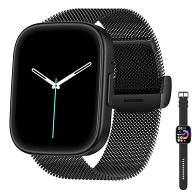 Levowatch DOITX3 Herren Smartwatch, Sprachassistent, 2.1" AMOLED Always-On Display, 3 Armbänder, BT5.3, für Android iOS, Fitness Tracker Uhr, Telefonfunktion, Schlafmonitor, wasserdicht, Realtek Chip