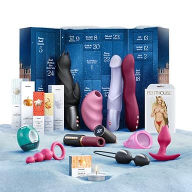 EIS Premium erotischer Adventskalender 2025 für Erwachsene Singles und Paare | 24 sinnliche Sex Geschenke inkl. Satisfyer & FUN FACTORY Sexspielzeuge & Erotik Überraschungen | Warenwert 900€