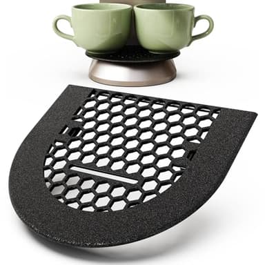 Mobilefox Abtropfgitter passend für Delonghi Dedica 685 885 Abtropfblech Vergrößerung Kaffeemaschine Spritzschutz