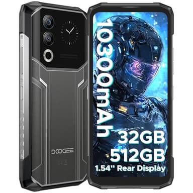 DOOGEE Blade 20 Ultra Outdoor Handy Ohne Vertrag, 32GB+512GB/2TB Outdoor Smartphone 10300mAh, 1,54" Heckdisplay 6,6" HD+, 50MP+8MP, Octa Core T7250 Android 14, 3 Card Slots/NFC/OTG/Fingerabdruck
