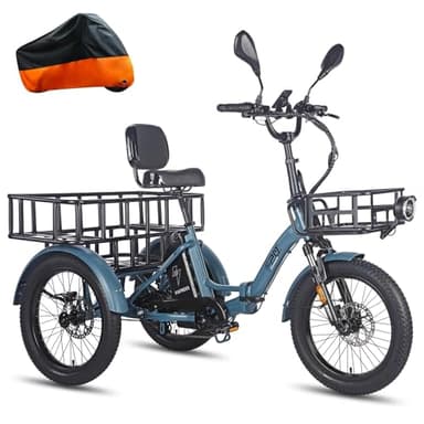 Fafrees F20 Mate E-Bike Dreirad 48V 1125,6WH 20 Zoll [ Offiziell ] 65N.m Ebike Damen Herren, Hydraulische Scheibenbremsen Elektrofahrrad 180kg, Elektro Dreirad Fahrrad für Erwachsene Update