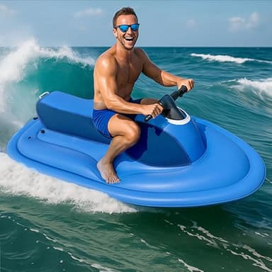 Aredwhiterui 2-Personen Aufblasbares Motorboot - 220kg Kapazität | Doppelflossen-Sicherheitsdesign | 10-Stufige(Bis 7 km/h) | 130Min Laufzeit | Für Pool, See Und Meer,onlyBoat