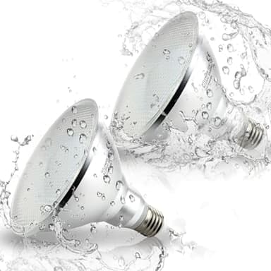 HiBay 2er E27 PAR38 15W LED Reflektor Leuchtmittel Set IP65 Warmweiß 3000K Glühbirne 180 Grad Abstrahlwinkel 1400LM 230V Birne Ersetzt 150W Halogenlampe