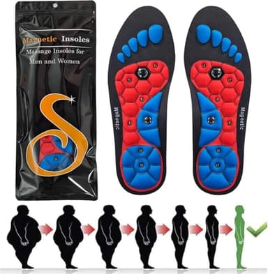 Akupressur Einlagen, Magnetische Einlegesohlen, Magnetische Schuheinlagen Akupunktur, Schuheinlagen Orthopädische für Männer Und Frauen, Reflexologie Akupressur Einlagen
