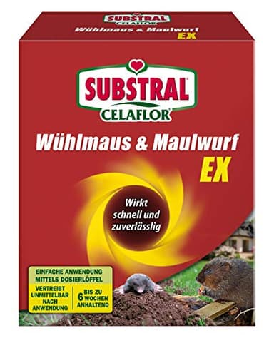 Substral Celaflor Wühlmaus & Maulwurf Ex Stop, vertreibt Wühlmäuse und Maulwürfe mit Sofortwirkung, ohne Gift, 150g, grün
