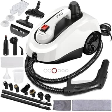 TVD Dampfreiniger, polsterreiniger gerät, Dampfreiniger mit 5 m extra langem Netzkabel für Bodendampfer, Ofen, Teppich, Sofa, Polster, Badezimmer