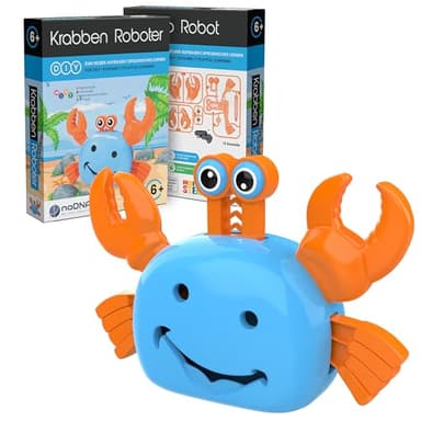 noDNA Roboter Kinder Krabben Roboter zum selbst zusammenbauen - Experimente für Kinder ab 6 Jahren - Roboter Junge Roboter Spielzeug ab 6 Jahre Geschenke für Jungs Geschenke für Mädchen