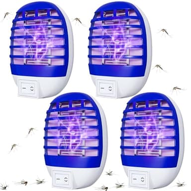 Mückenlampe, Insektenvernichter Elektrisch,[4 Stück] Steckdosen-Insektenvernichter mit UV-Licht, mückenfalle, für Fliegen, Mücken, Motten, für Schlafzimmer, Küche, Indoor