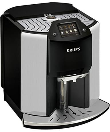 Krups EA907D Kaffeevollautomat mit Heißwasserfunktion und Aqua Filter System - Schwarz / Edelstahl