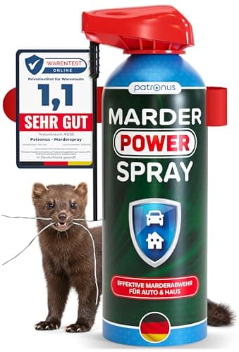 Patronus Marderspray Auto - effektive Marderabwehr fürs Auto - schneller Marderschutz mit zuverlässiger Sofortwirkung - Anti-Marder Spray zum Marder Vertreiben - Alternative zu Marderschreck, 400 ml