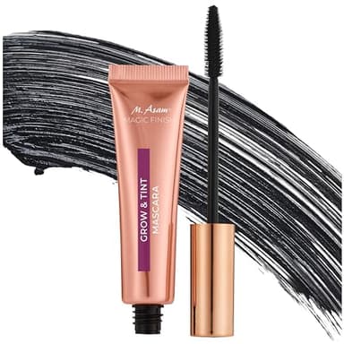 M. Asam MAGIC FINISH Grow & Tint Mascara Deep Black (12ml) – Mascara mit Wachstumsserum & Tönungseffekt, Wimpernpflege für mehr Länge & Volumen, Für definierte & natürlich dunklere Wimpern, Vegan