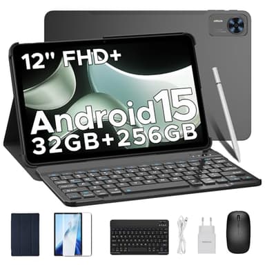 DOOGEE T36 Android 15 Tablet 12 Zoll, 32GB RAM +256GB(2TB) Tablet mit Tastatur und Stift, 90Hz Display, Widevine L1, Dual 4G LTE, 8800mAh Gaming Tablets mit Stift, Maus, Hülle, 13MP/5G WiFi/FaceID/OTG