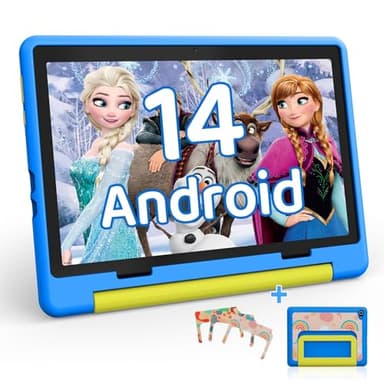 HotLight Android 14 Tablet 10 Zoll Kinder Tablet Octa Core mit OTG Übertragung und Wi-Fi 6G Widevine L1 8GB+64GB+1TB TF Type C Kopfhöreranschluss Gesichtserkennung Blau