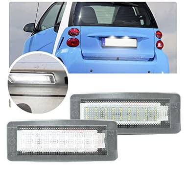 NSLUMO 2X Nummernschildbeleuchtung LED Nummernschildbeleuchtung Kompatibel mit Mercedes Smart Fortwo 451 2007-2014 Smart Fortwo 450 1998-2007 LED Nummernschildbeleuchtung Parkleuchte