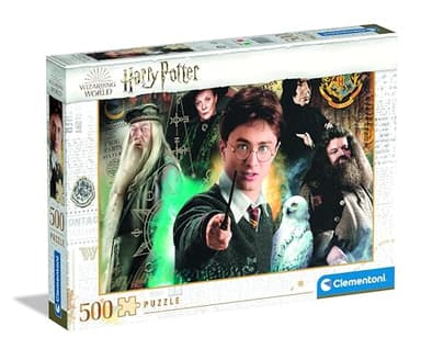 Clementoni 35083 Harry Potter – Puzzle 500 Teile ab 9 Jahren, buntes Erwachsenenpuzzle mit kräftigen Farben, Geschicklichkeitsspiel für die ganze Familie, schöne Geschenkidee