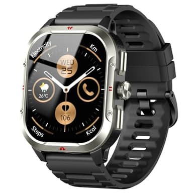 Jugeman Smartwatch mit GPS, 2,06" HD Smart Watch Damen und Herren mit Telefonfunktion, 110+ Sportmodi, Sportuhr mit Schrittzähler Herzfrequenz Schlafmonitor, IP68 wasserdicht, für Android und iOS